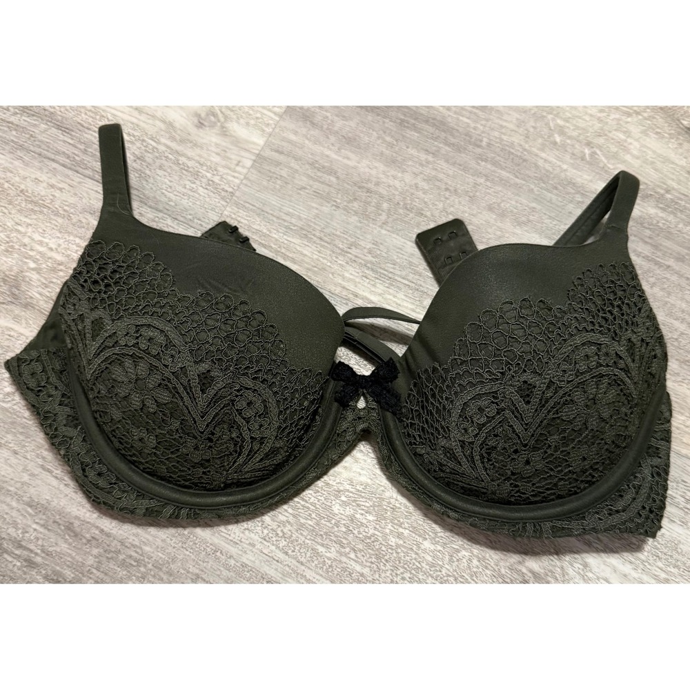 Victorias Secret Body by Victoria Lined Demi Bra Olive Green Size 32D